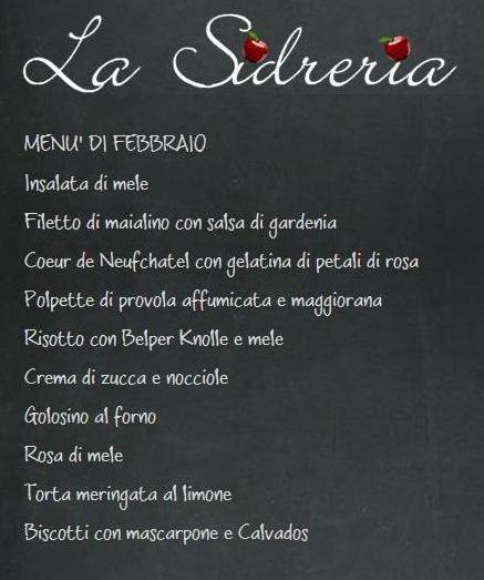 la sidreria menu febbraio 2014
