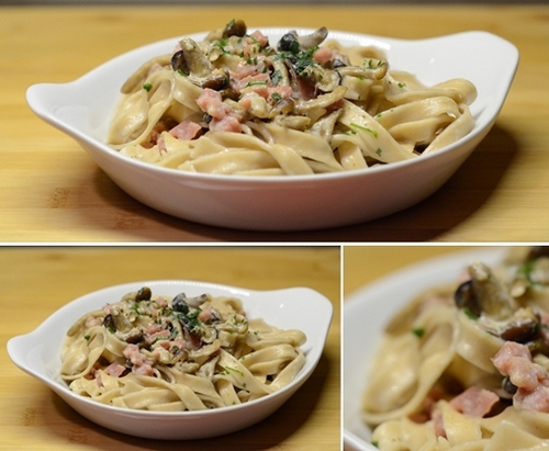 tagliatelle castagne speck chiodini