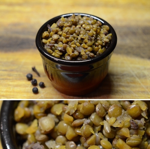 lenticchie aromatiche al vino rosso