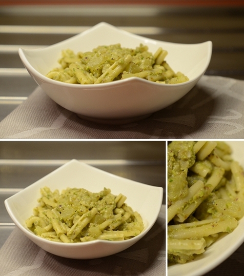 casarecce pesto pistacchi lattuga