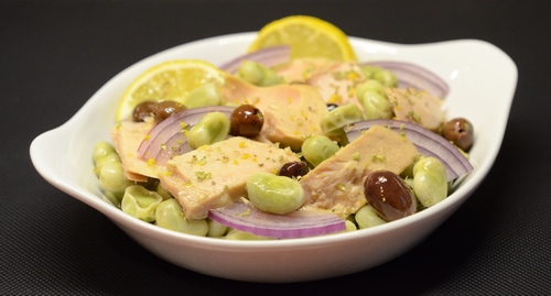 insalata fave filetti tonno