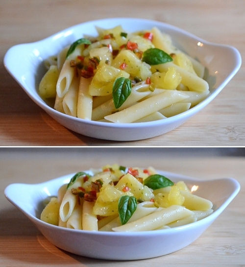 penne crudaiola pomodori gialli
