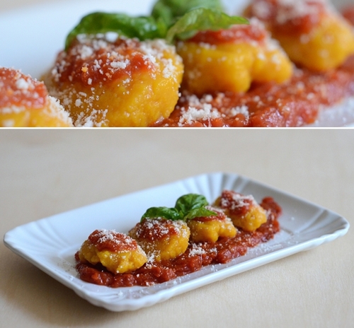 gnocchi zucca sugo rosso