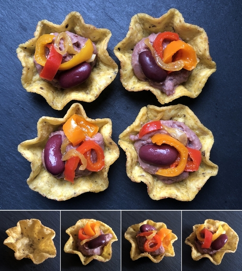 tortilla bowls pate fagioli rossi