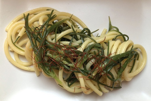 bucatini limone agretti